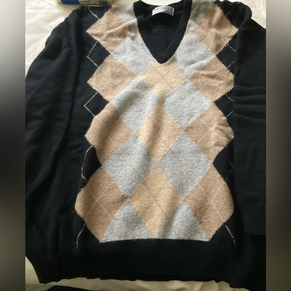 Men's 100% LAMBSWOOL Argyle Sweater NWOT - Picture 4 of 5